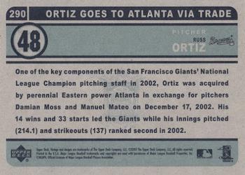 2003 Upper Deck Vintage #290 Russ Ortiz Back