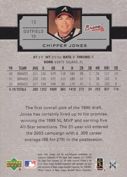 2003 Upper Deck Classic Portraits #18 Chipper Jones Back