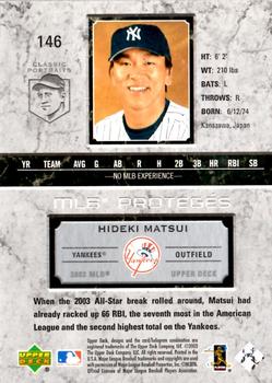 2003 Upper Deck Classic Portraits #146 Hideki Matsui Back