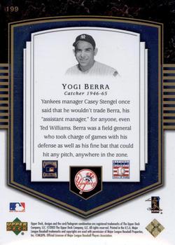 2003 Upper Deck Classic Portraits #199 Yogi Berra Back