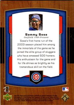 2003 Upper Deck Classic Portraits #204 Sammy Sosa Back