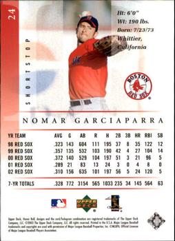 2003 Upper Deck Honor Roll #24 Nomar Garciaparra Back