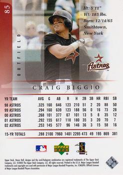 2003 Upper Deck Honor Roll #85 Craig Biggio Back