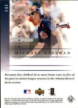 2003 Upper Deck Honor Roll #141 Mike Hessman Back