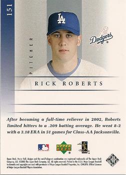 2003 Upper Deck Honor Roll #151 Rick Roberts Back
