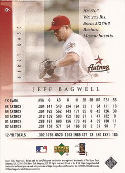 2003 Upper Deck Honor Roll #9 Jeff Bagwell Back