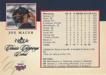 2004 Fleer Classic Clippings #101 Joe Mauer Front