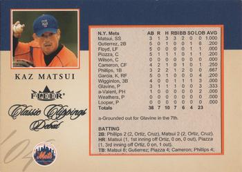 2004 Fleer Classic Clippings #107 Kazuo Matsui Front