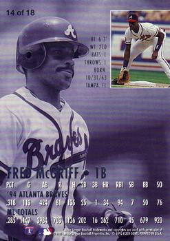 1995 National Packtime #14 Fred McGriff Back