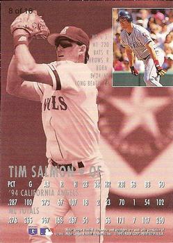 1995 National Packtime #8 Tim Salmon Back
