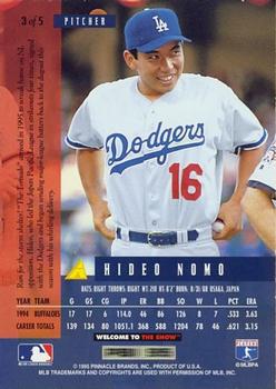 1995 National Packtime Welcome to the Show #3 Hideo Nomo Back