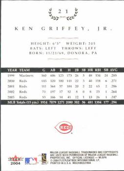 2004 Fleer InScribed #21 Ken Griffey, Jr. Back