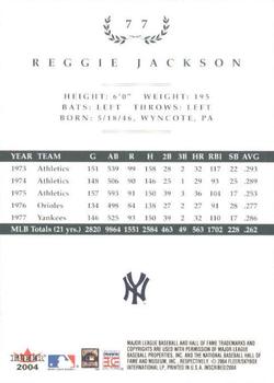 2004 Fleer InScribed #77 Reggie Jackson Back