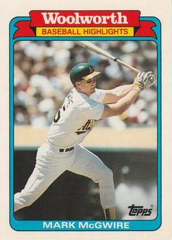 1988 Topps Woolworth Baseball Highlights #15 Mark McGwire Front