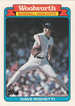 1988 Topps Woolworth Baseball Highlights #16 Dave Righetti Front
