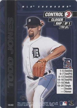 2000 MLB Showdown 1st Edition #165 Todd Jones Front