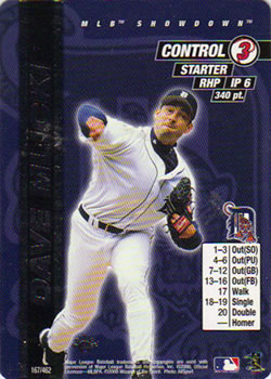 2000 MLB Showdown 1st Edition #167 Dave Mlicki Front