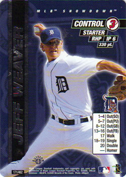 2000 MLB Showdown 1st Edition #171 Jeff Weaver Front