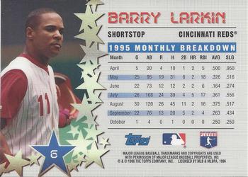 1996 Topps - Power Boosters #6 Barry Larkin Back