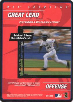 2000 MLB Showdown 1st Edition - Strategy #S11 Great Lead Front