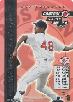 2000 MLB Showdown Pennant Run 1st Edition #022 Ramon Martinez Front