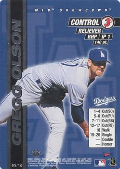 2000 MLB Showdown Pennant Run 1st Edition #075 Gregg Olson Front