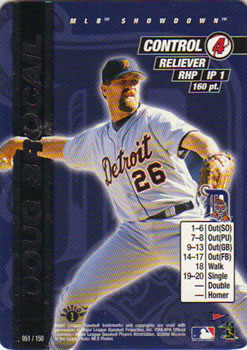 2000 MLB Showdown Pennant Run 1st Edition #051 Doug Brocail Front