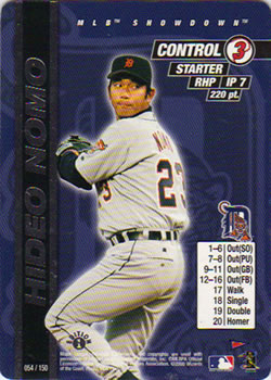 2000 MLB Showdown Pennant Run 1st Edition #054 Hideo Nomo Front