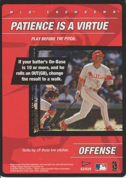 2000 MLB Showdown Pennant Run 1st Edition - Strategy #S3 Patience is a Virtue Front