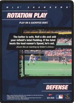 2000 MLB Showdown Pennant Run 1st Edition - Strategy #S21 Rotation Play Front