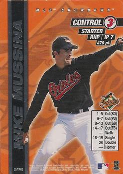 2000 MLB Showdown Unlimited #057 Mike Mussina Front