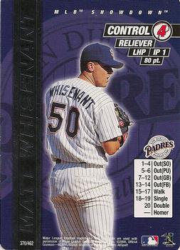 2000 MLB Showdown Unlimited #370 Matt Whisenant Front