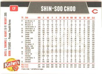 2013 Kahn's Cincinnati Reds #NNO Shin-Soo Choo Back