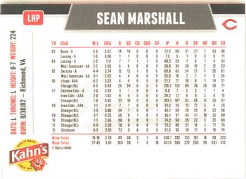 2013 Kahn's Cincinnati Reds #NNO Sean Marshall Back