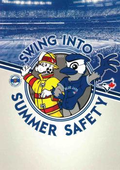 2013 Swing Into Summer Safety Toronto Blue Jays #NNO Natural Gas Safety Back