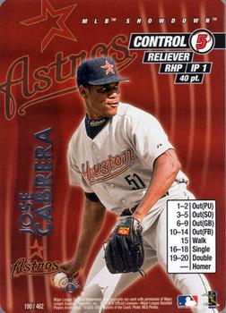 2001 MLB Showdown 1st Edition #190 Jose Cabrera Front