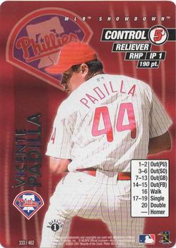 2001 MLB Showdown 1st Edition #333 Vicente Padilla Front