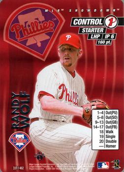 2001 MLB Showdown 1st Edition #337 Randy Wolf Front
