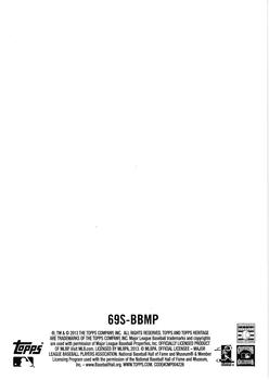 2013 Topps Archives - 1969 4-in-1 Sticker #69S-BBMP Yogi Berra / Johnny Bench / Joe Mauer / Buster Posey Back