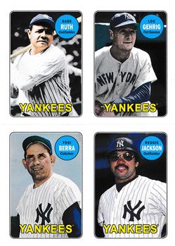 2013 Topps Archives - 1969 4-in-1 Sticker #69S-RGBJ Babe Ruth / Lou Gehrig / Yogi Berra / Reggie Jackson Front