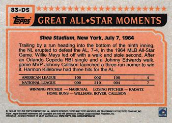 2013 Topps Archives - 1983 All-Stars #83-DS Darryl Strawberry Back
