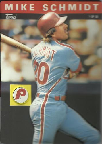 1985 Topps 3-D Baseball Stars #1 Mike Schmidt Front