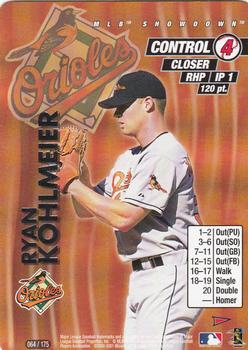 2001 MLB Showdown Pennant Run #064 Ryan Kohlmeier Front