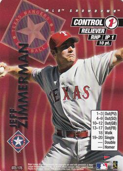 2001 MLB Showdown Pennant Run #072 Jeff Zimmerman Front