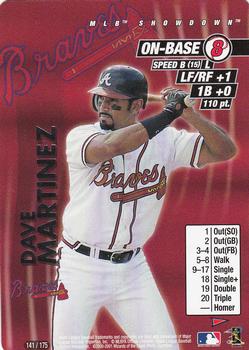 2001 MLB Showdown Pennant Run #141 Dave Martinez Front