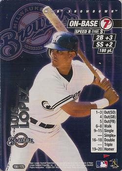 2001 MLB Showdown Pennant Run #156 Luis Lopez Front