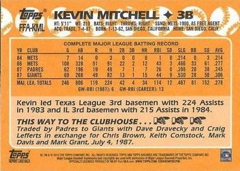 2013 Topps Archives - Fan Favorites Autographs #FFA-KML Kevin Mitchell Back
