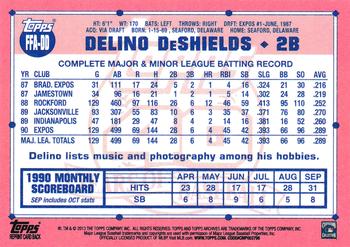 2013 Topps Archives - Fan Favorites Autographs #FFA-DD Delino DeShields Back