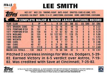 2013 Topps Archives - Fan Favorites Autographs #FFA-LS Lee Smith Back