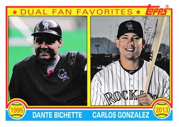 2013 Topps Archives - Dual Fan Favorites #DFF-BG Dante Bichette / Carlos Gonzalez Front